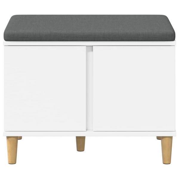 Пейка за коридор с възглавница с врата Бяло 60 x 38 x 46 см