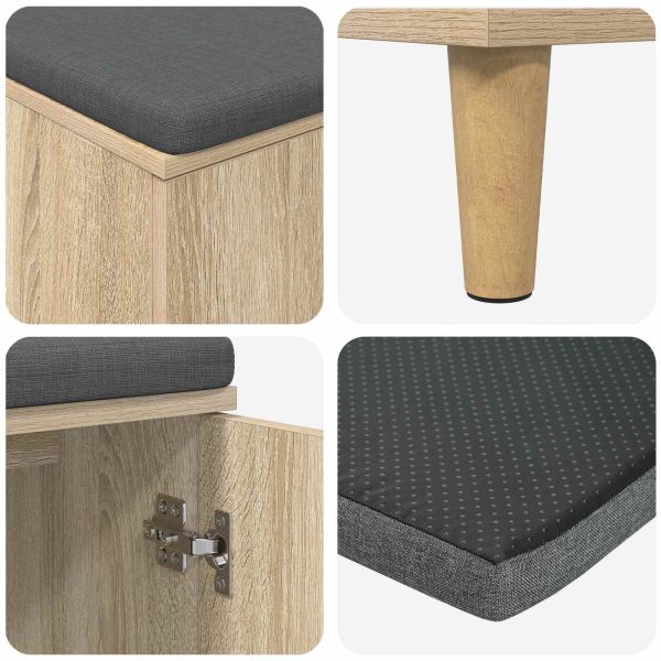 Пейка за коридор с възглавница Сонома дъб 60 x 38 x 46 см