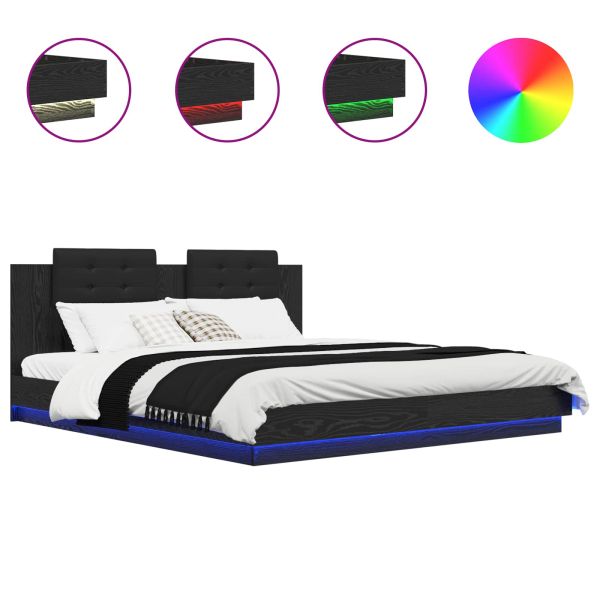 Леглова рамка с табла Черния дъб 180 x 200 cm Инженерно дърво