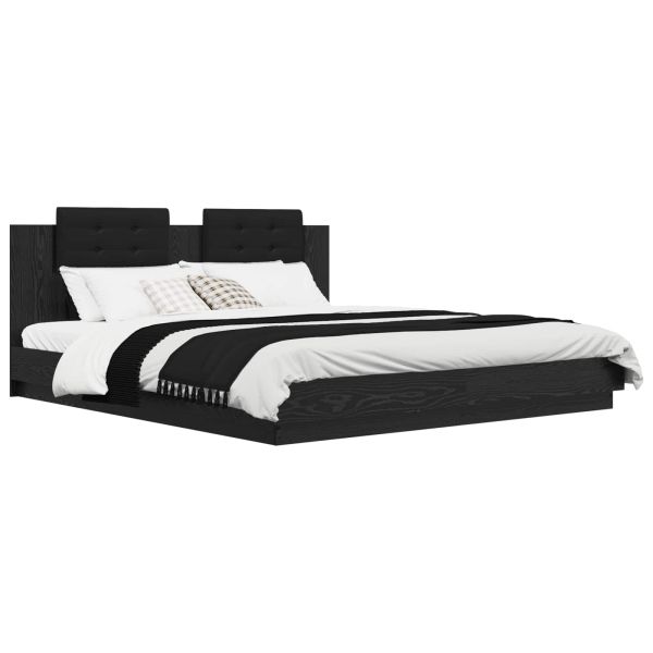 Леглова рамка с табла Черния дъб 180 x 200 cm Инженерно дърво