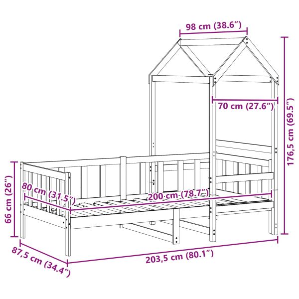Комплект легло за деня 2 pcs Кафяво с восъчно покритие