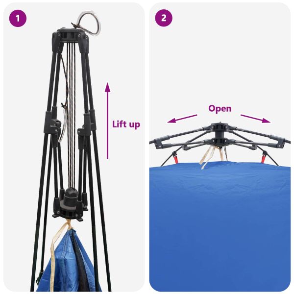 Бърза палатка Синьо небе 260 x 260 x 185 см Стомана