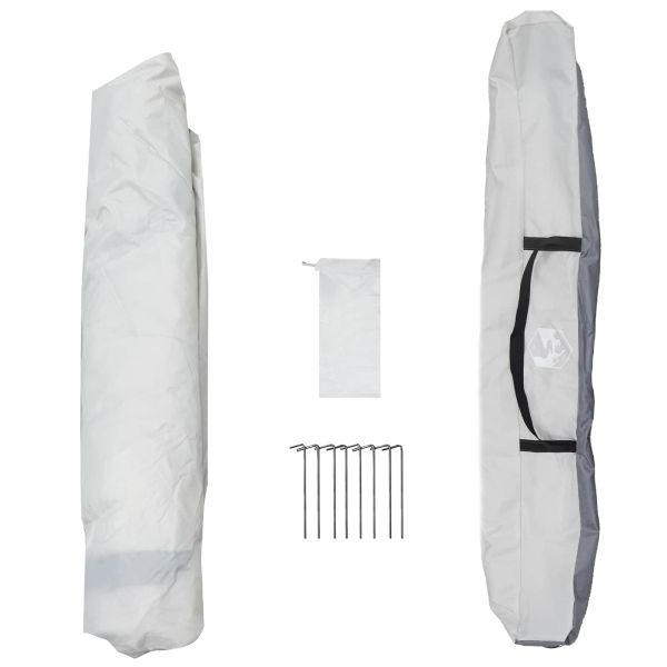 Бърза палатка със съхранение Сив 260 x 260 x 185 см Стомана