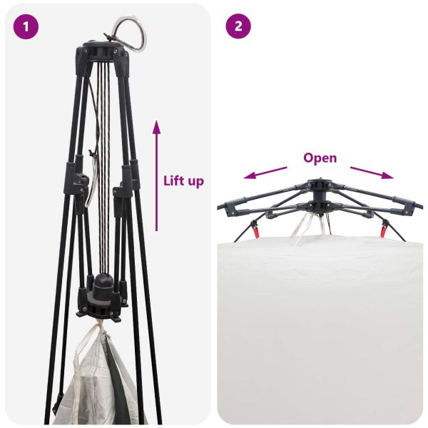 Бърза палатка със съхранение Сив 260 x 260 x 185 см Стомана