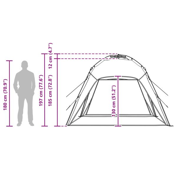 Бърза палатка със съхранение Сив 260 x 260 x 185 см Стомана