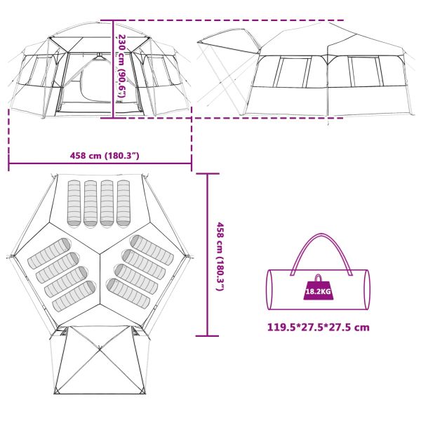Бърза палатка ALTA Сив и оранжев 458 x 400 x 230 см Стомана