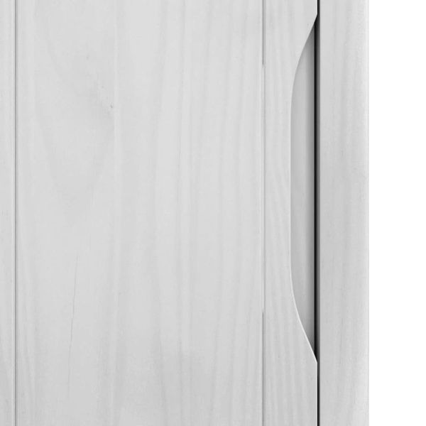 Банен стенен шкаф Бяло 60 x 40 x 80 см Солидно борово дърво