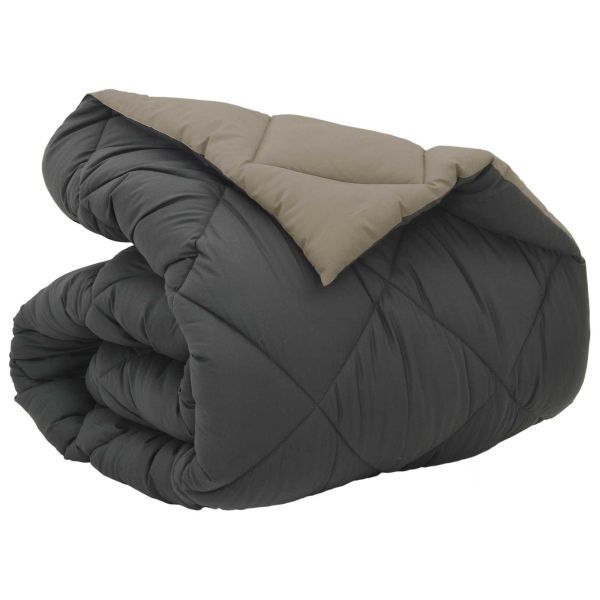 Зимен юрган Светло сиво и антрацит 200 x 135 см Микрофибър