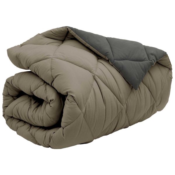 Зимен юрган Светло сиво и антрацит 220 x 140 cm Микрофибър