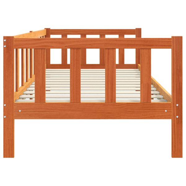 Рамка за легло с таблото Кафяво с восъчно покритие 90 x 190 cm