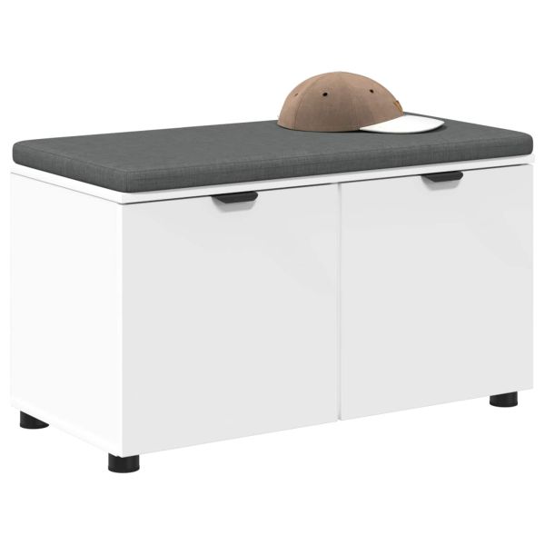 Пейка за коридор с възглавница с врата Бяло 80 x 46 x 46 см