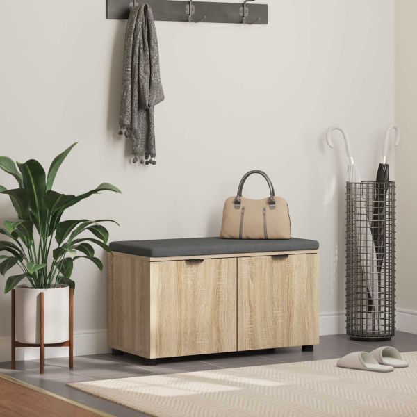 Пейка за коридор с възглавница Сонома дъб 80 x 46 x 46 см