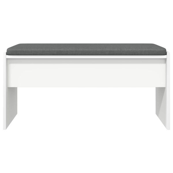 Пейка за коридор с възглавница Бяло 80 x 38 x 46 см