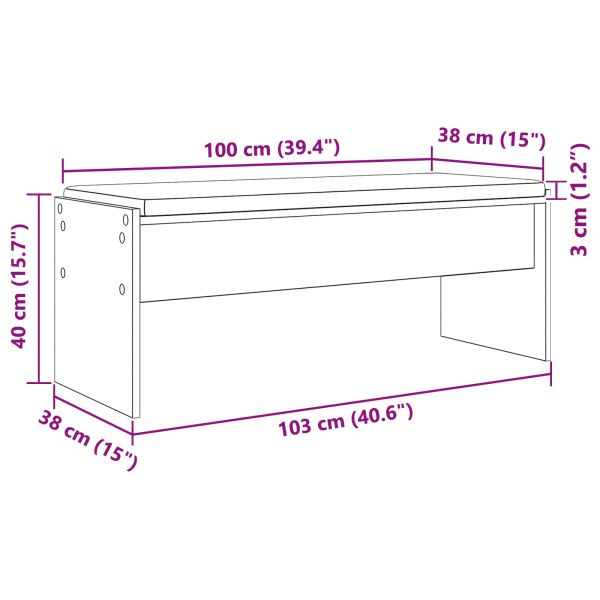 Пейка за коридор с възглавница Дъб 103 x 38 x 40 см