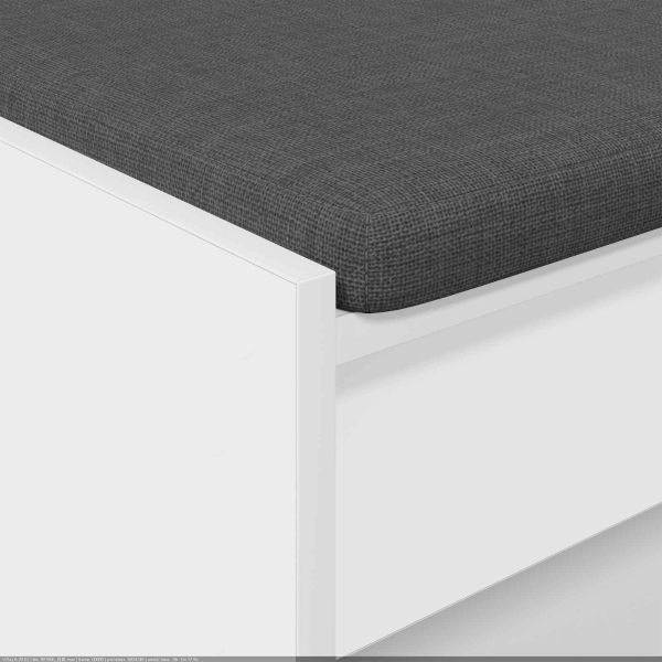 Пейка за коридор с възглавница с рафт Бяло 103 x 38 x 45 см