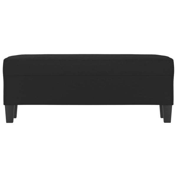 Пейка, черен, 100x35x41 см, микрофибърен плат