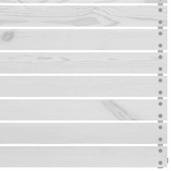 Градински 2-местен диван, бял, бор масив