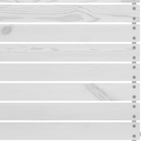 Градински лаундж комплект, 9 части, бял, бор масив