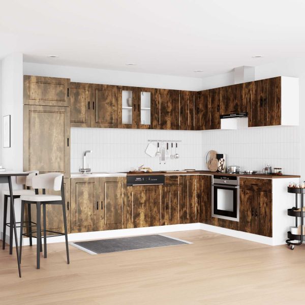 Мивка с шкаф Porto Кафяво 80 x 46 x 81,5 см Инженерно дърво