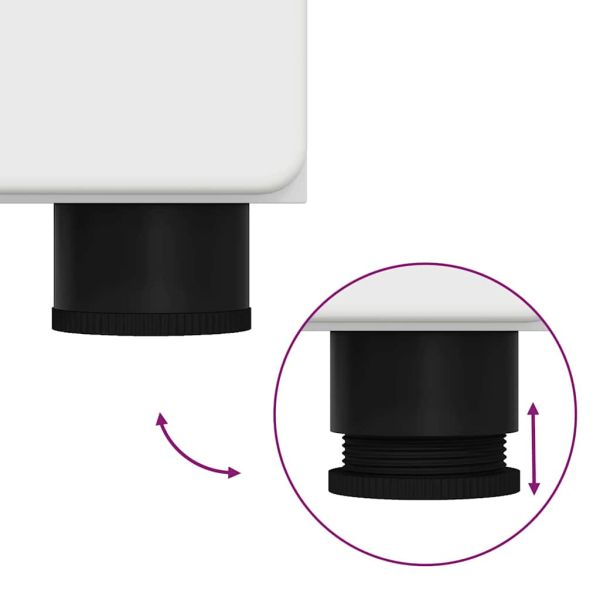 Комплект за баня с огледало с рафт TULUM Бяло Инженерно дърво