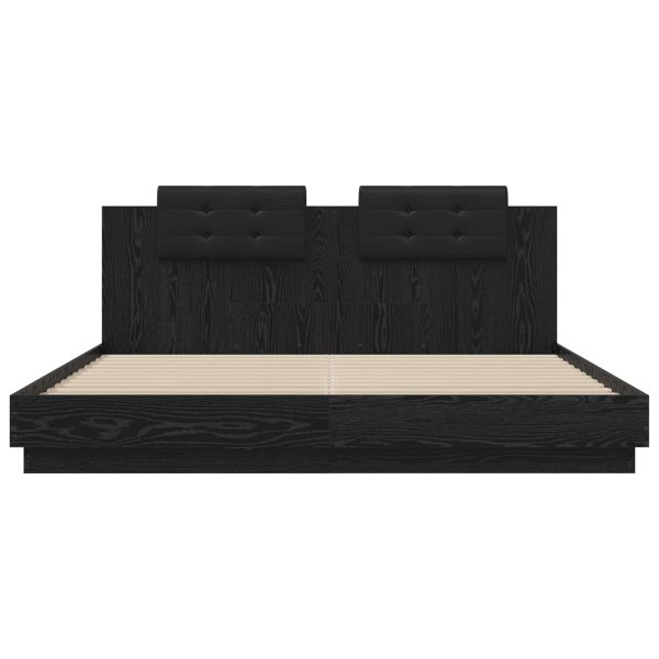 Леглова рамка с табла Черния дъб 200 x 200 cm Инженерно дърво
