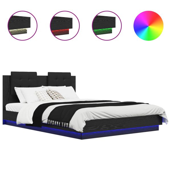 Леглова рамка с табла Черния дъб 160 x 200 cm Инженерно дърво