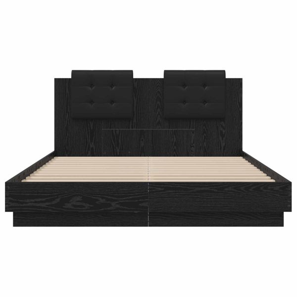 Леглова рамка с табла Черния дъб 160 x 200 cm Инженерно дърво