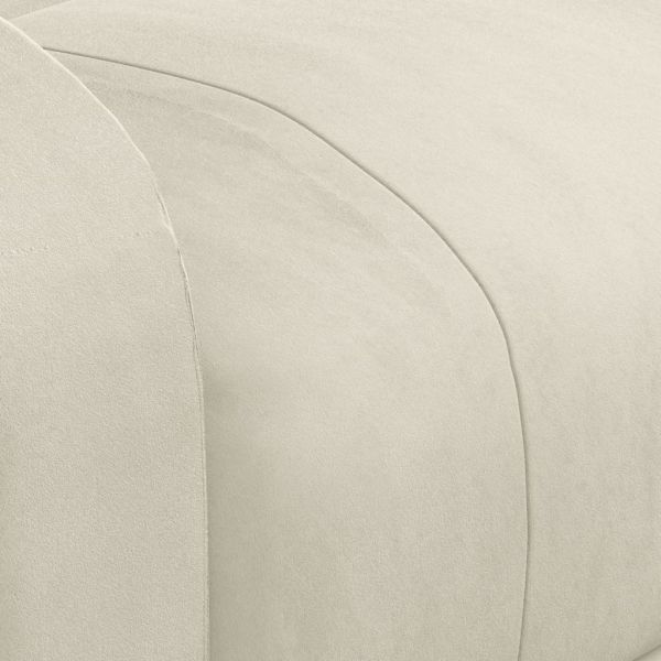 Реклайнер стол, кремав, кадифе