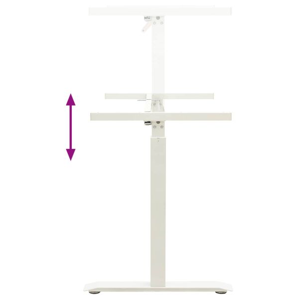 Бюро със съхранение Бял и тъмен кафяв 120 x 60 cm Масивен дъб