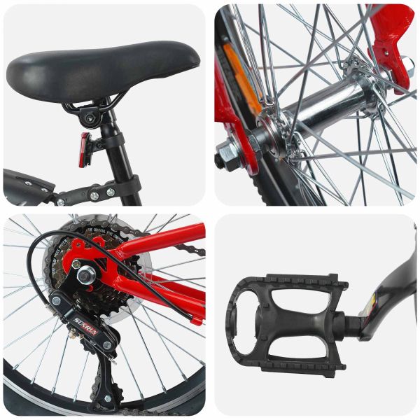 Детски Велосипед 24 инча 6-Speed за деца на възраст 8-12 години