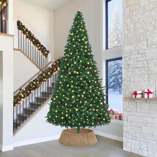 Коло за коледно дърво Кафяво 105 x 105 x 28 см Морска трева