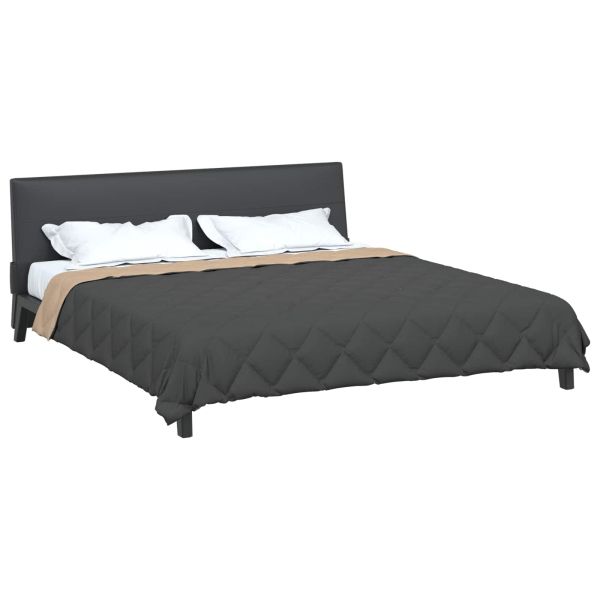 Летен юрган Антрацит и таупе 240 х 260 см Микрофибър