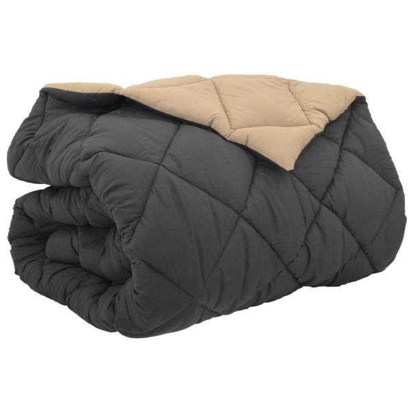 Зимен юрган Антрацит и таупе 220 x 200 см Микрофибър