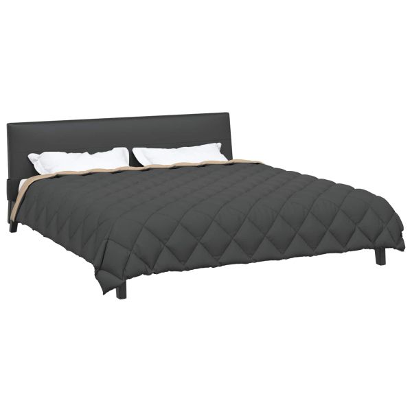 Зимен юрган Антрацит и таупе 220 x 200 см Микрофибър