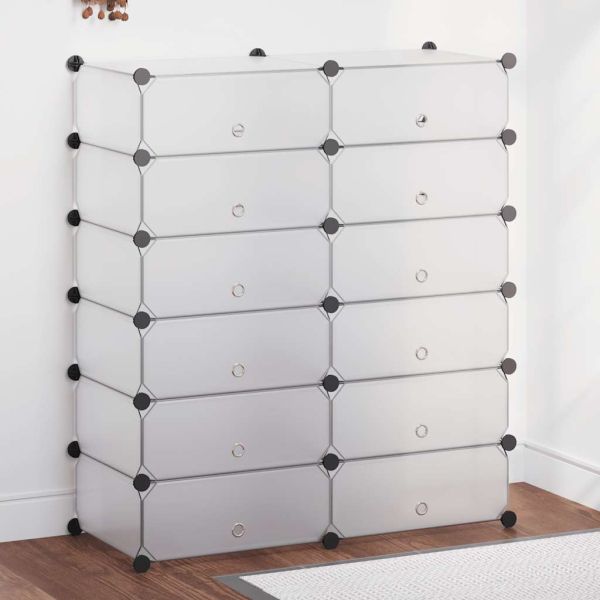 Сглобяем органайзер за обувки, 12 отделения, бял