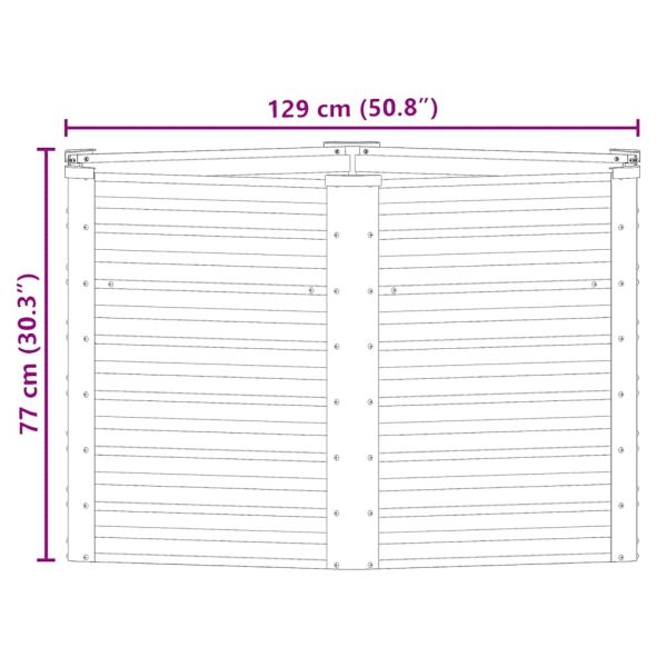 Повдигната градинска леха 129x77 см поцинкована стомана сребро