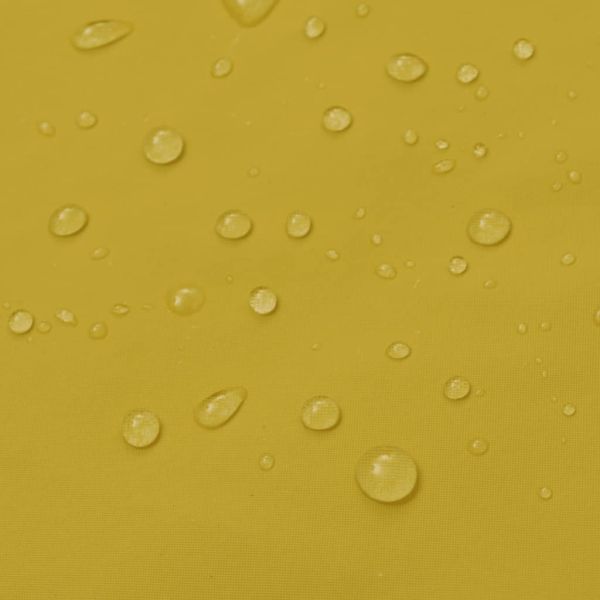 Водоустойчив дълъг дъждобран с качулка, жълт, XL