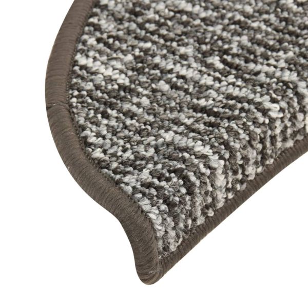 Постелки за стъпала, 15 бр, антрацит, 65x21x4 см