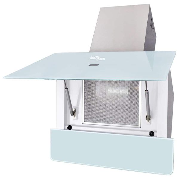 Абсорбатор, закалено стъкло, бял, 600 мм