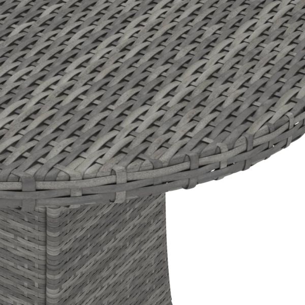 Градински комплект с възглавници, 5 части, полиратан, сив