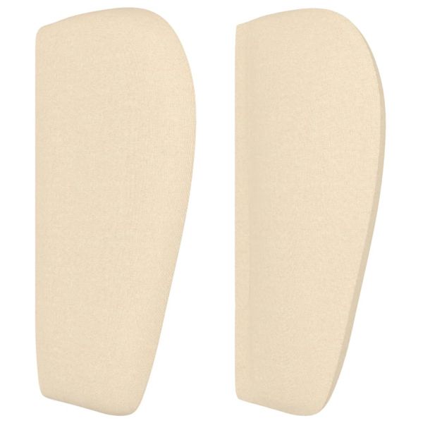 Горна табла за легло с уши, кремава, 147x23x78/88 см, плат