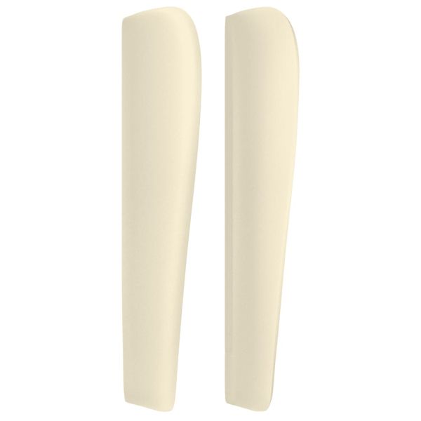 Горна табла с уши, кремава, 103x23x118/128 см, изкуствена кожа