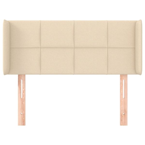 Горна табла за легло, кремава, 83x16x78/88 см, плат