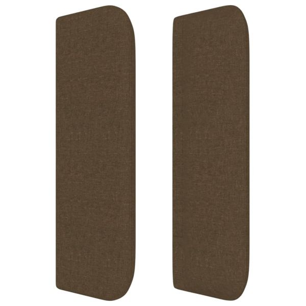 Горна табла за легло, тъмнокафява, 93 x 16 x 78/88 см, плат