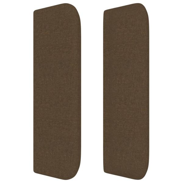 Горна табла за легло, тъмнокафява, 147x16x78/88 см, плат