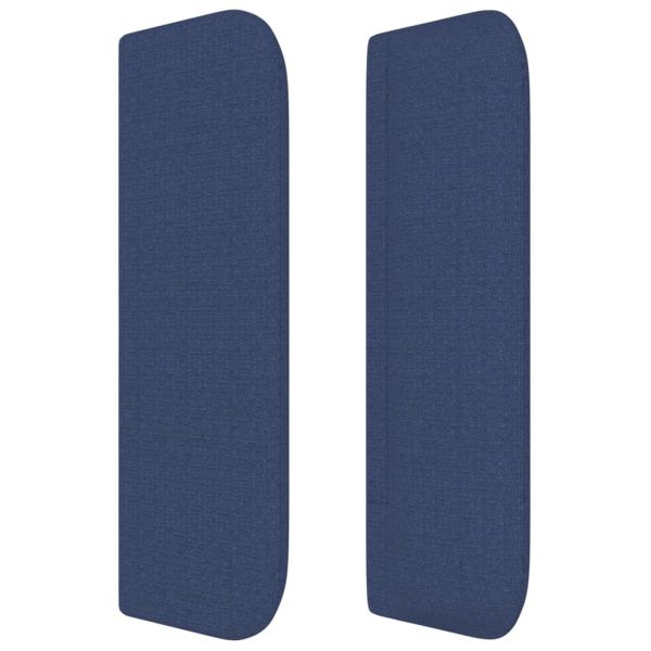 Горна табла за легло, синя, 147x16x78/88 см, плат