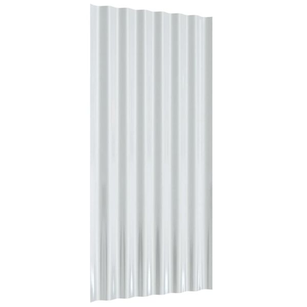 Покривни панели 12 бр поцинкована стомана кафяви 80x36 см