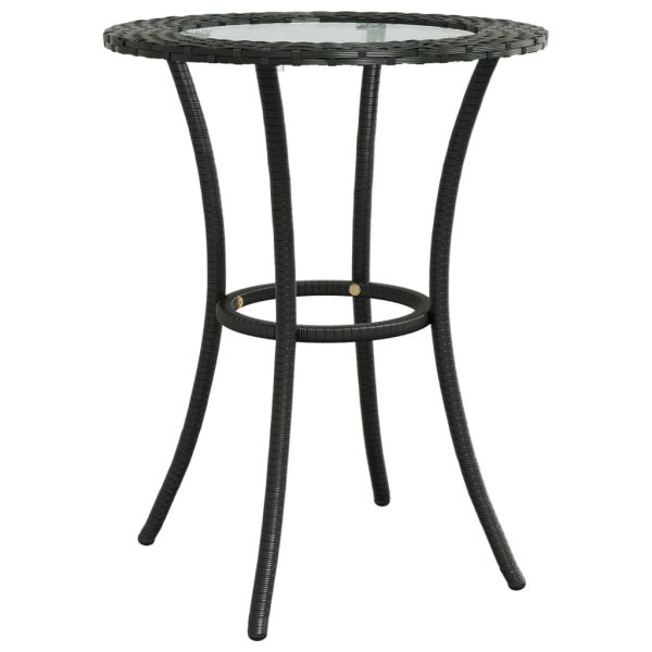 Комплект Г-образно канапе с възглавници 2 части черен полиратан