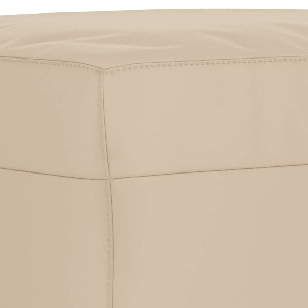 Комплект дивани 3 части с възглавници кремав плат микрофибър