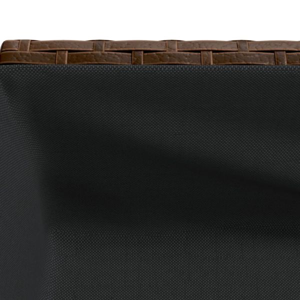 Градински плантери с рафт, 2 бр, кафяв, 90x40x75 см, полиратан